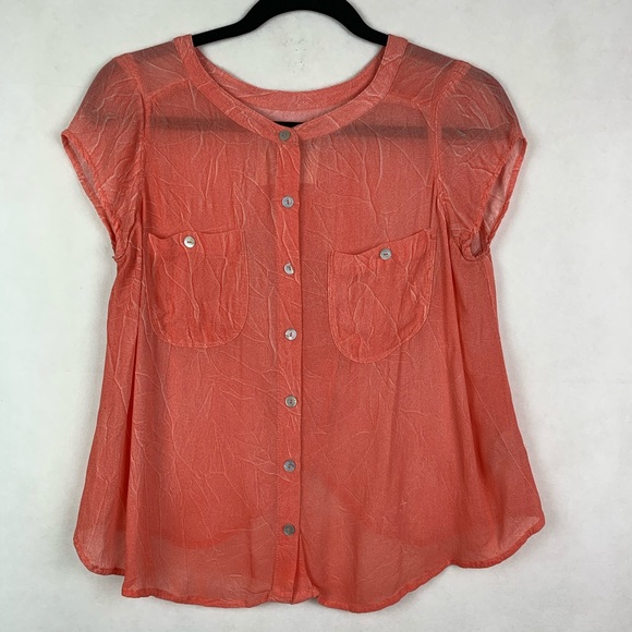 We The Free Tops - We The Free Womens Button Down Top Orange Size XS